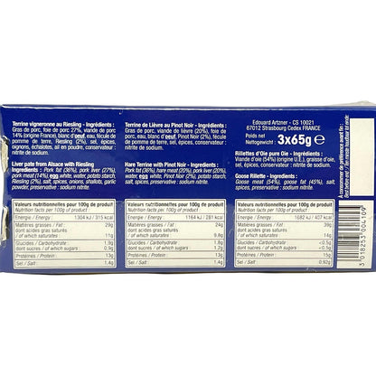 Edouard Artzner: 3 Exquisite Terrinen-Auswahl aus dem Elsass