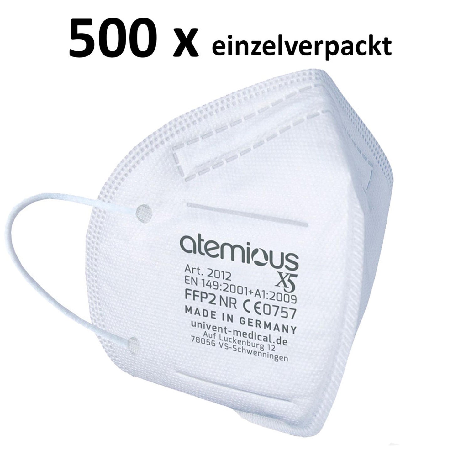 atemious X5 FFP2 Atemschutzmaske – Qualität aus Deutschland mit CE-Zertifikat CE0757