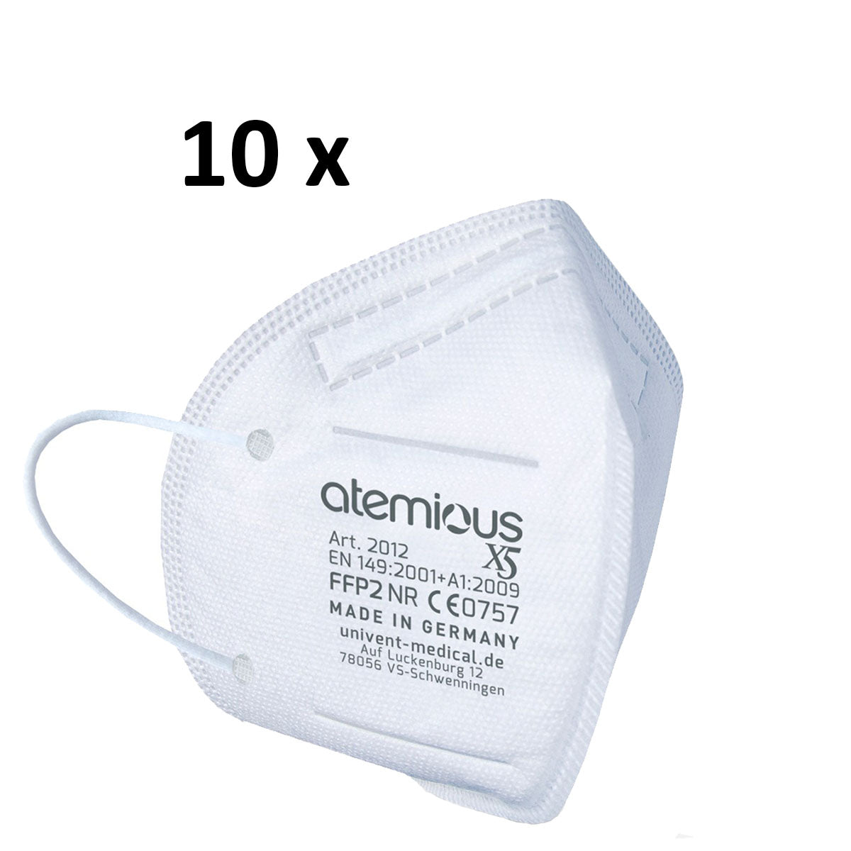 atemious X5 FFP2 Atemschutzmaske Made in Germany mit deutschem Zertifikat CE0757