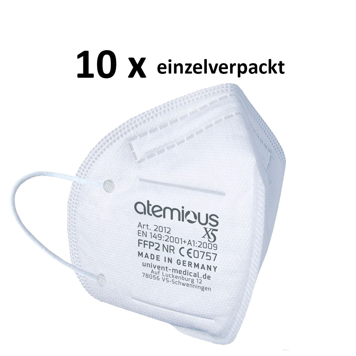 atemious X5 FFP2 Atemschutzmaske Made in Germany mit deutschem Zertifikat CE0757