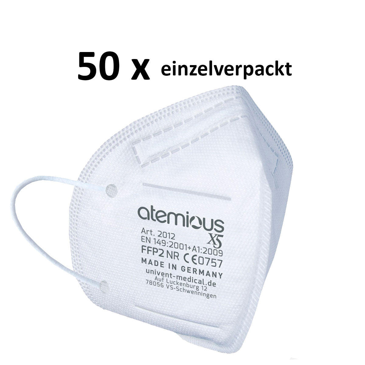 atemious X5 FFP2 Atemschutzmaske Made in Germany mit deutschem Zertifikat CE0757