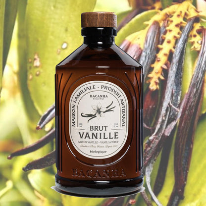 Bacanha Sirop Brut de Vanille Bio 400ml – Bio-Vanille-Sirup mit Bio-Rohrzucker