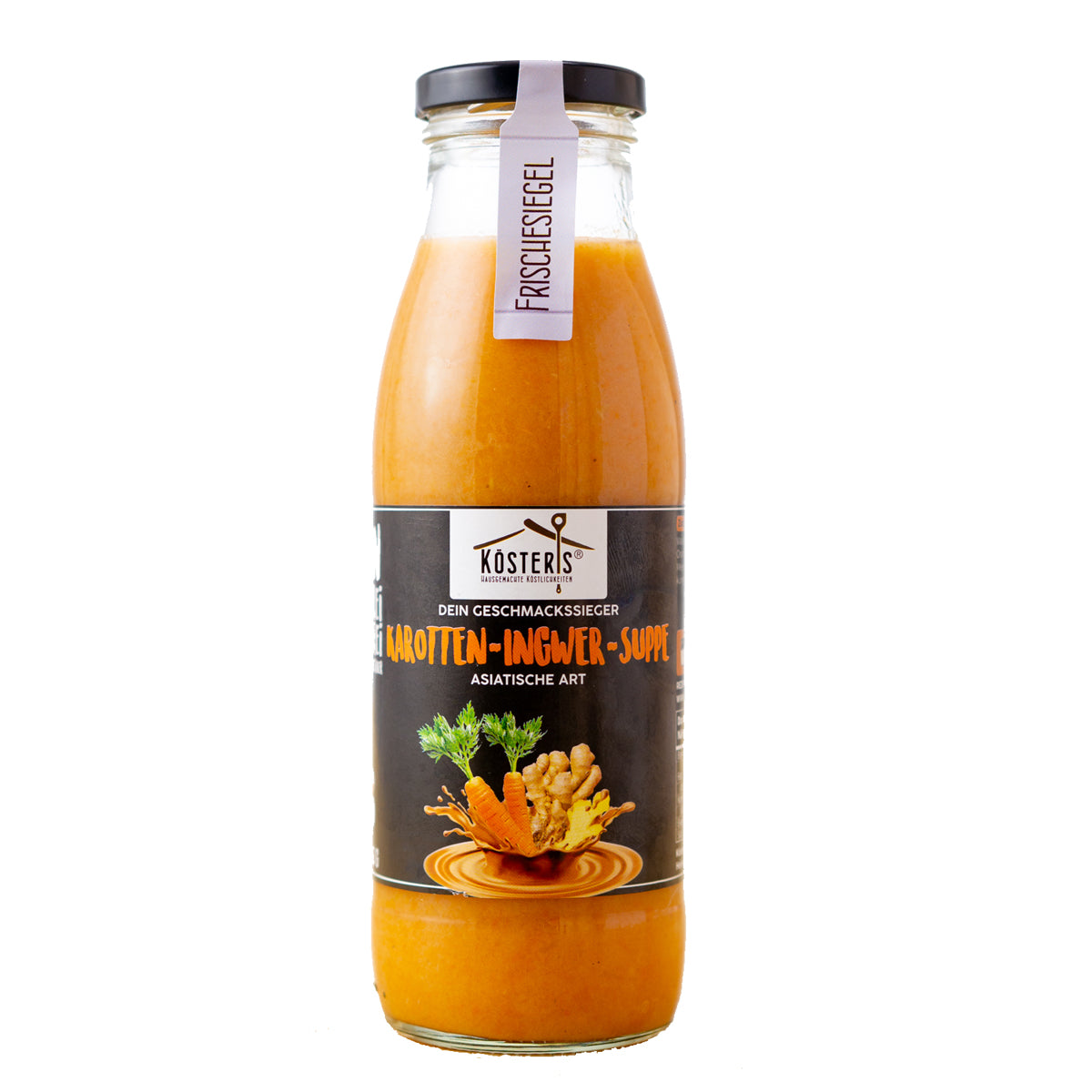 Kösters Köstlichkeiten Karotten-Ingwer-Suppe asiatische Art im Glas 480 ml hergestellt in Deutschland