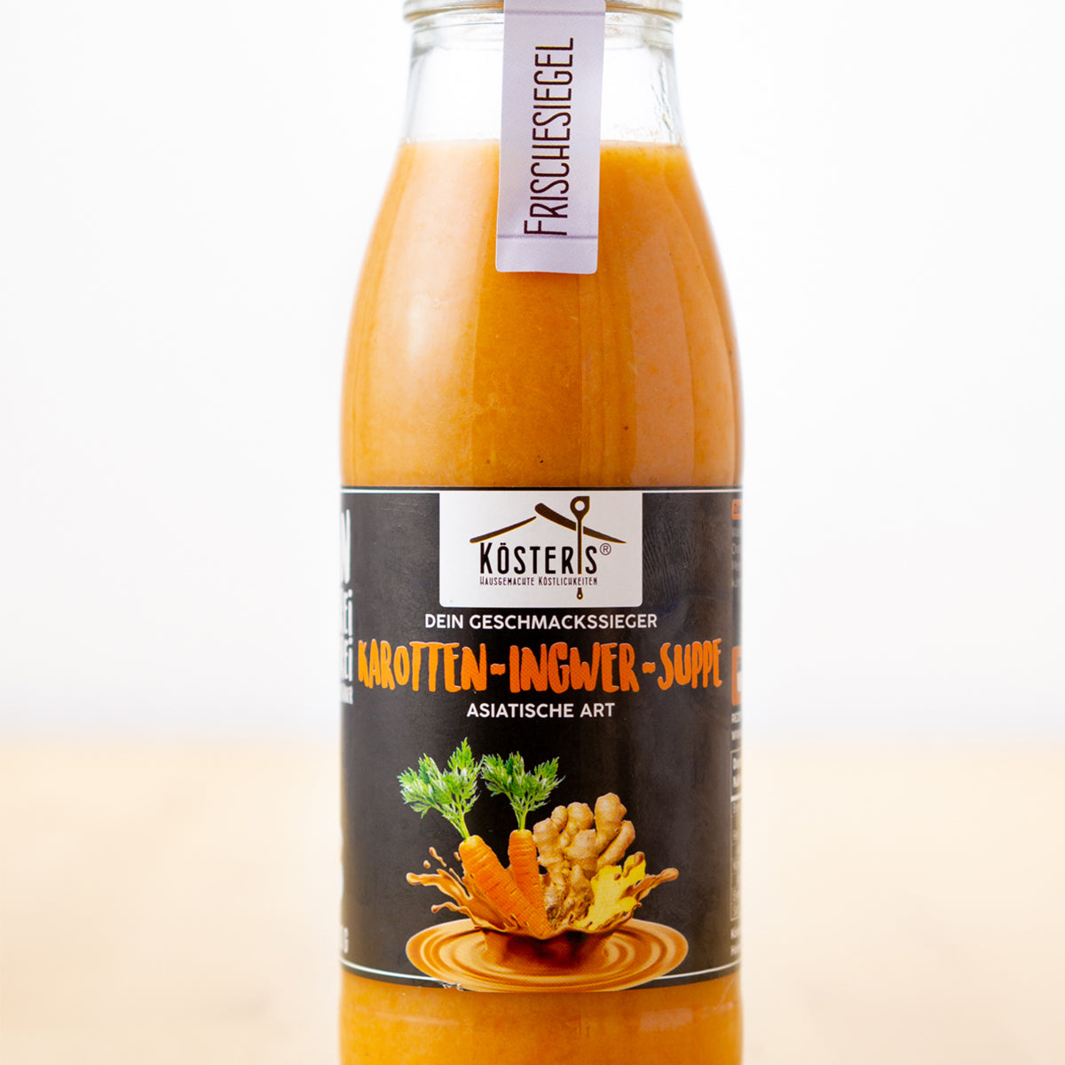 Kösters Köstlichkeiten Karotten-Ingwer-Suppe asiatische Art im Glas 480 ml hergestellt in Deutschland