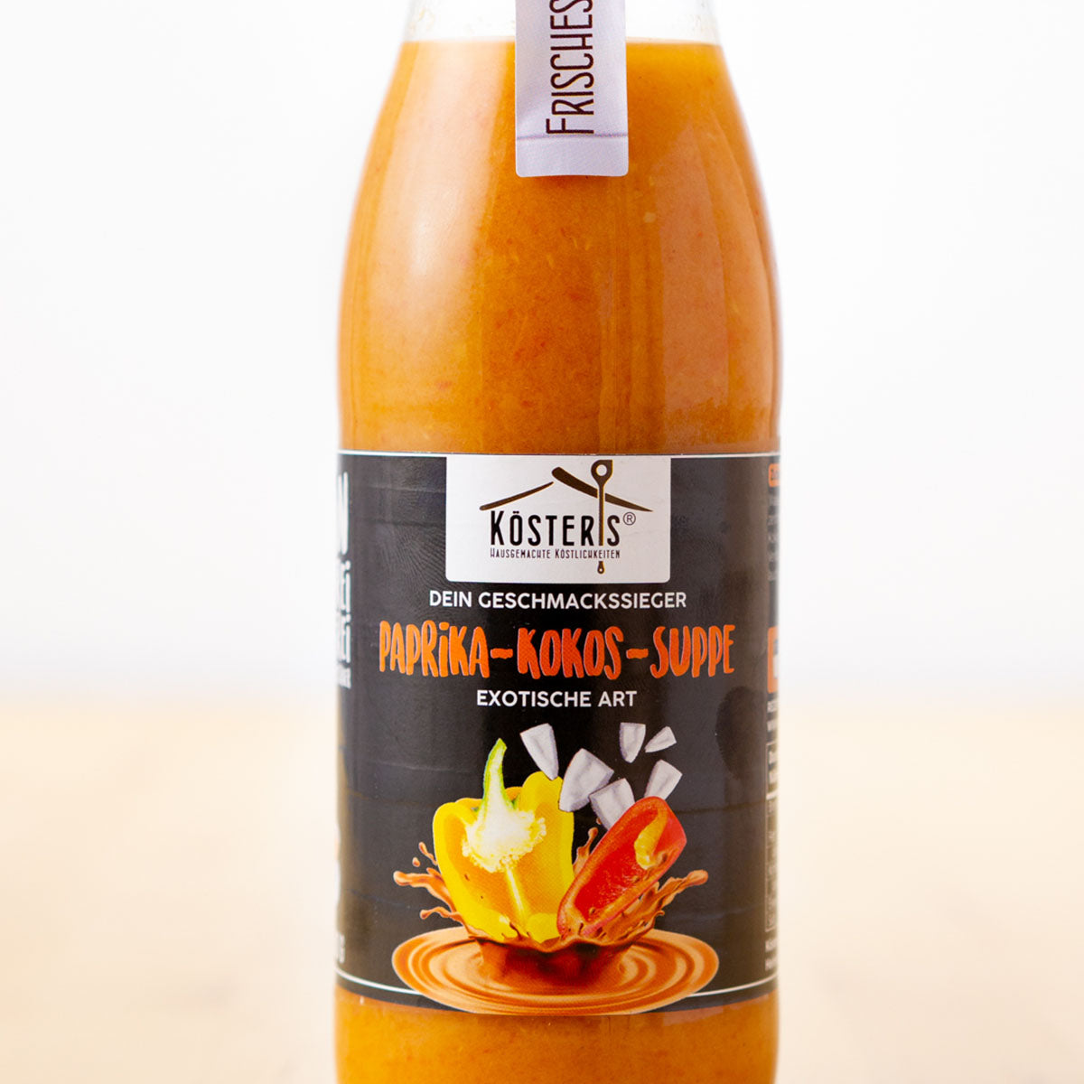 Kösters Köstlichkeiten Paprika-Kokos-Suppe exotische Art im Glas 480 ml