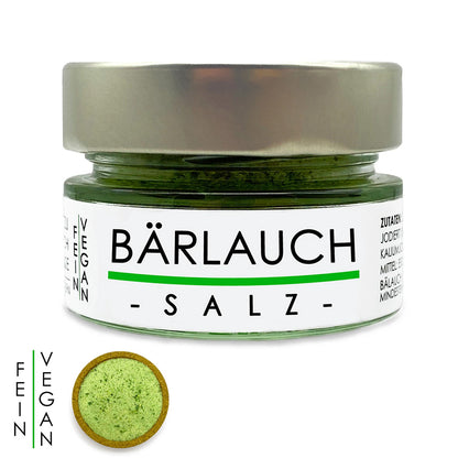 my herbs Bärlauch Salz - Alpensalz verfeinert mit Bärlauch 80 Gramm im Glas