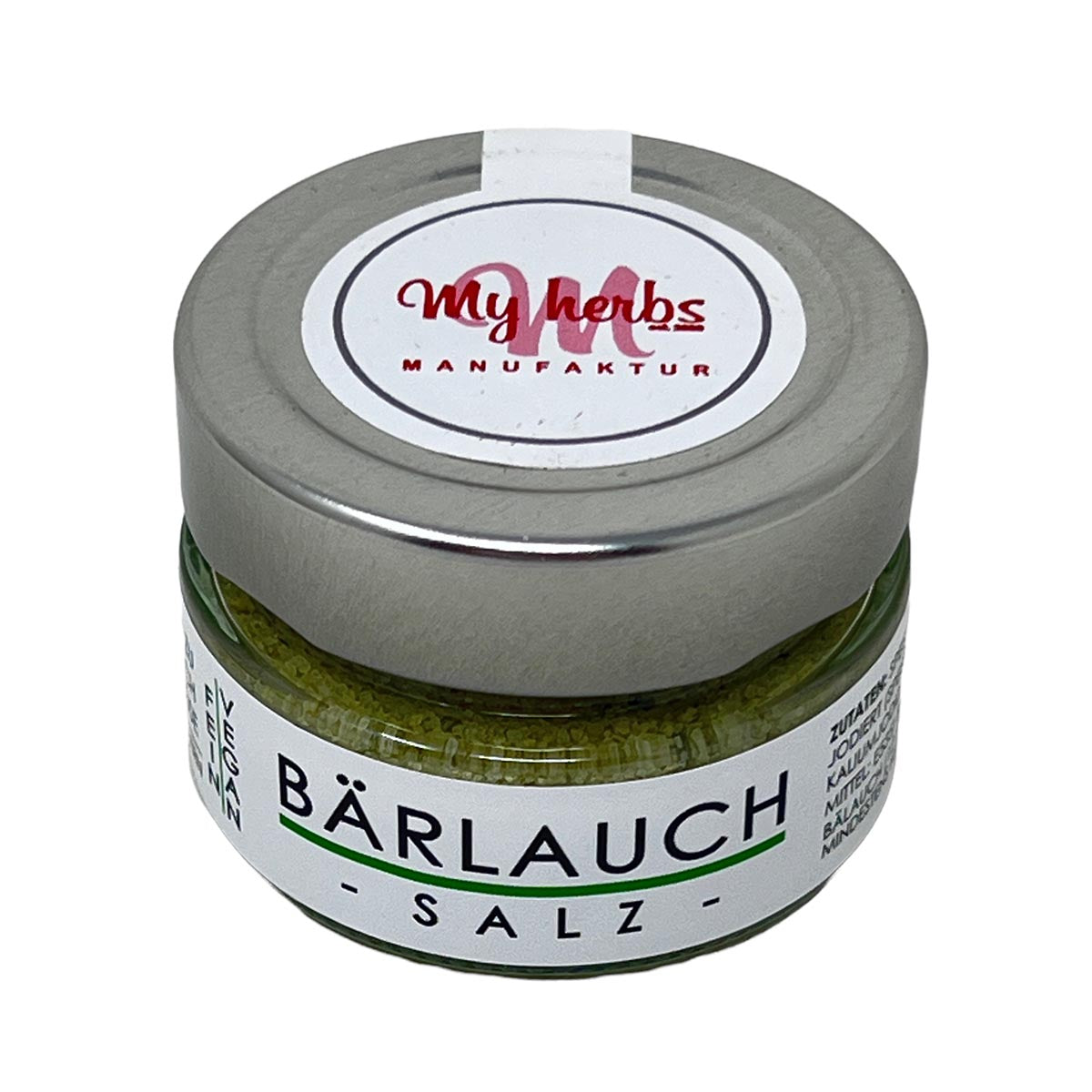 my herbs Bärlauch Salz - Alpensalz verfeinert mit Bärlauch 80 Gramm im Glas