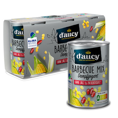 d'aucy Barbecue Mix - 100% ohne Salz und Zuckerzusatz, 4 Pack = 12 x 110 Gramm