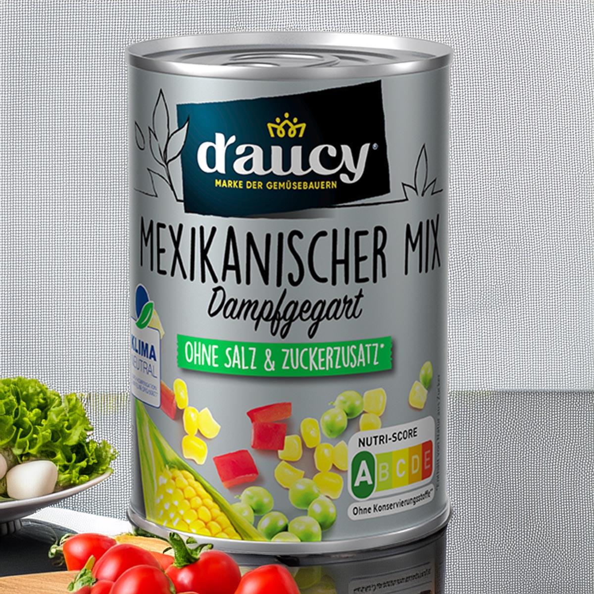 d'aucy Mexikanischer Mix - 100% ohne Salz und Zuckerzusatz,  12 x 110 Gramm Dose