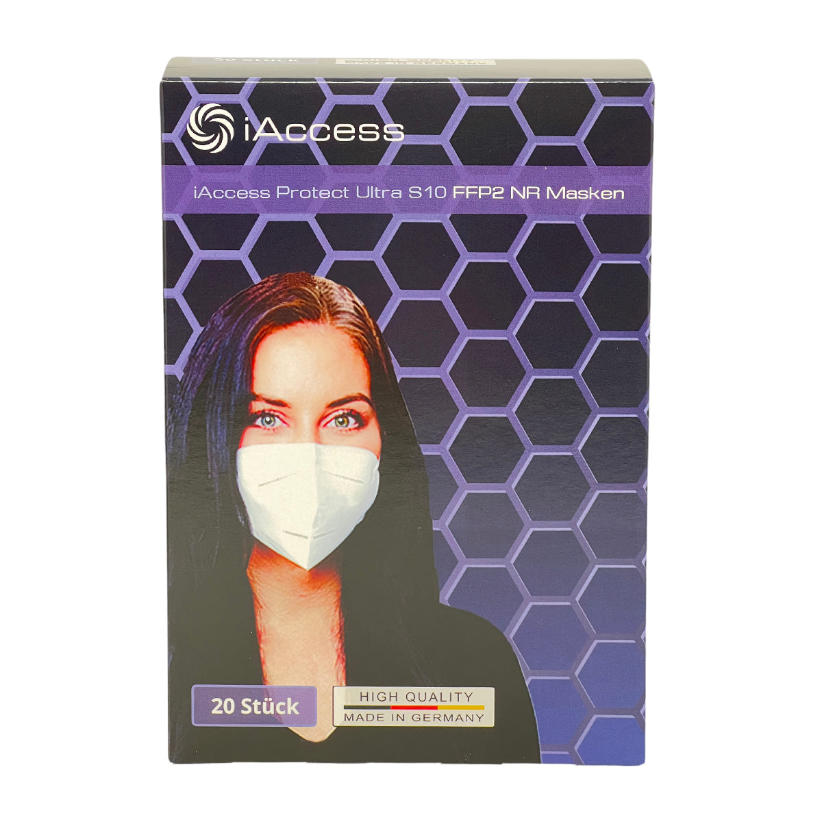 iAccess Protect Ultra S10 FFP2 NR Atemschutzmaske weiß 20 Stck. Made in Germany