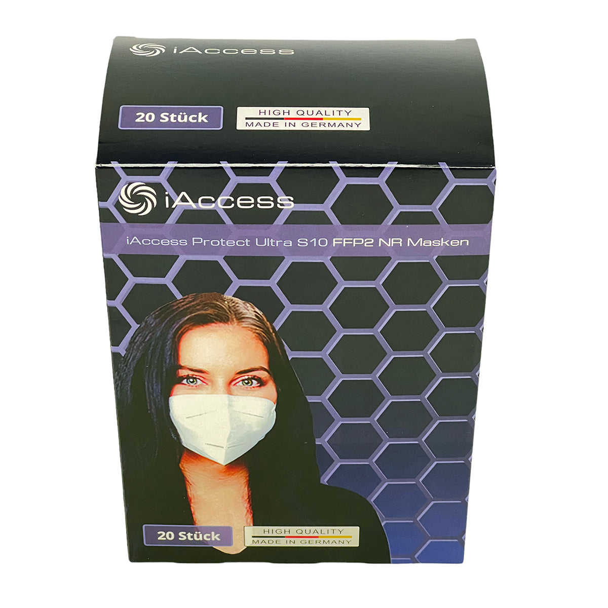 iAccess Protect Ultra S10 FFP2 NR Atemschutzmaske weiß 20 Stck. Made in Germany