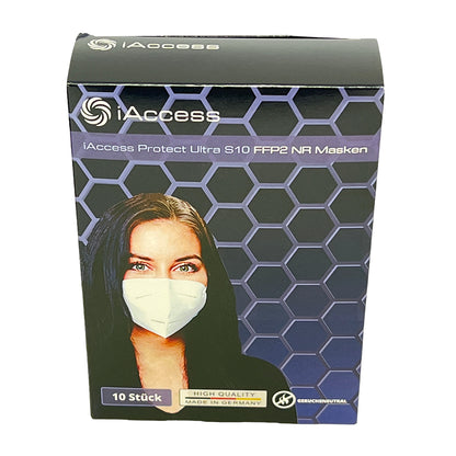 iAccess Protect Ultra S10 FFP2 NR Atemschutzmaske weiß 10 Stck. Made in Germany