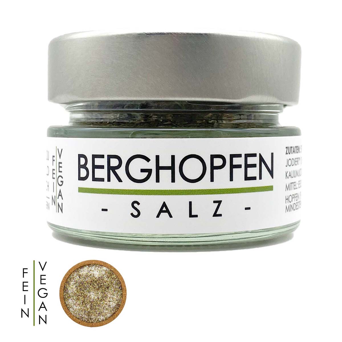 my herbs Berghopfen Salz - feines Alpensalz mit Berghopfen 70 Gramm im Glas