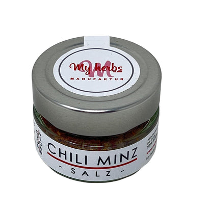 my herbs Chili Minz Salz - feines Meersalz mit Chili und Minze 70 Gramm im Glas