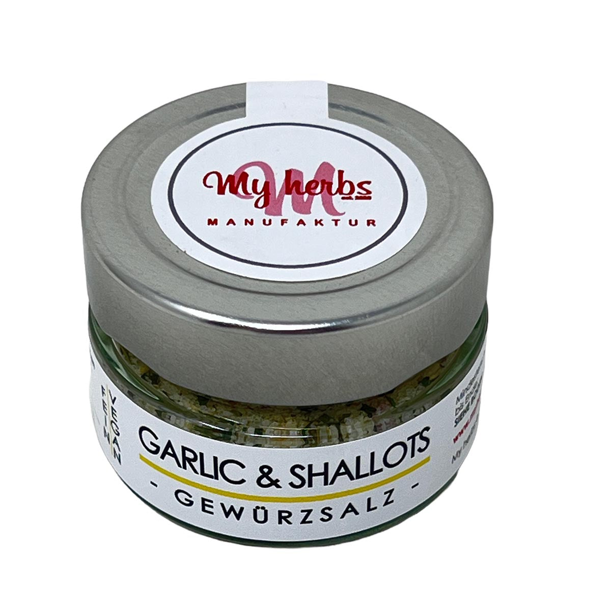 my herbs Garlic & Shallots Gewürzsalz - Meersalz mit Knoblauch und Schalotten 60 Gramm im Glas