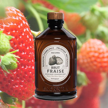Bacanha Sirop Brut de Fraise Bio 400ml – Bio-Erdbeer-Sirup mit Bio-Rohrzucker