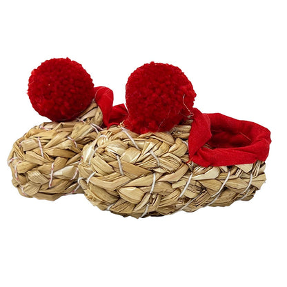 Traditioneller Schwarzwälder Mini Strohschuh, handgefertigt in Gutach, Paar