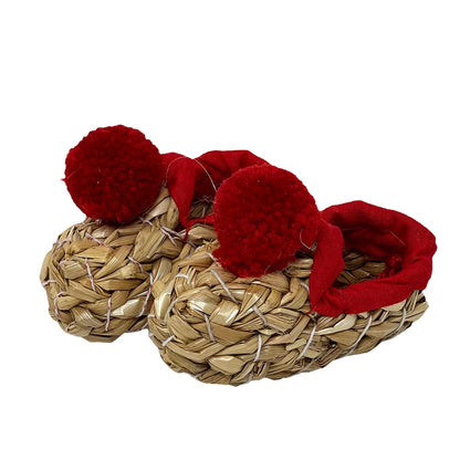 Traditioneller Schwarzwälder Mini Strohschuh, handgefertigt in Gutach, Paar