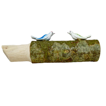FeineHeimat Kuckuckspfeife aus Holz mit 2 Dekovögeln, aus dem Schwarzwald