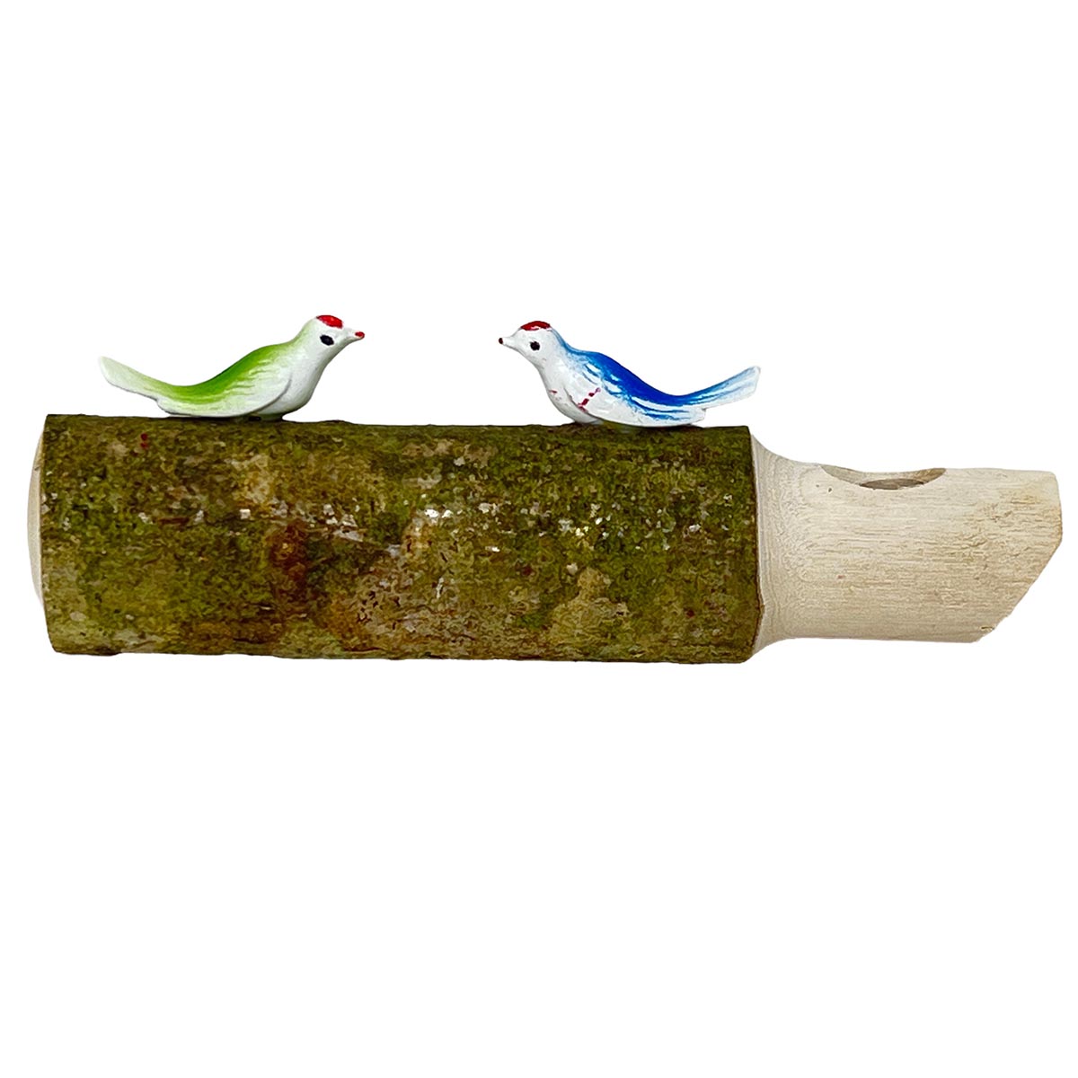 FeineHeimat Kuckuckspfeife aus Holz mit 2 Dekovögeln, aus dem Schwarzwald