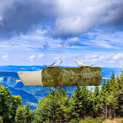 FeineHeimat Kuckuckspfeife aus Holz mit 2 Dekovögeln, aus dem Schwarzwald