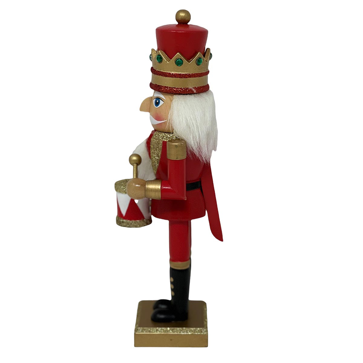 FeineHeimat Nussknacker König mit Trommel - 25 cm, Aus dem Schwarzwald