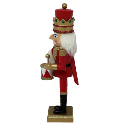 FeineHeimat Nussknacker König mit Trommel - 25 cm, Aus dem Schwarzwald