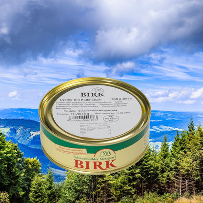 Schwarzwälder Metzgerei Birk Dosenwurst Lyoner mit Kalbfleisch aus eigener Herstellung
