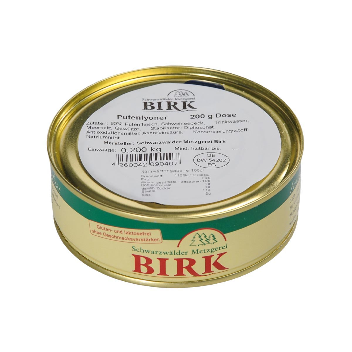 Schwarzwälder Metzgerei Birk Dosenwurst Putenlyoner aus eigener Herstellung