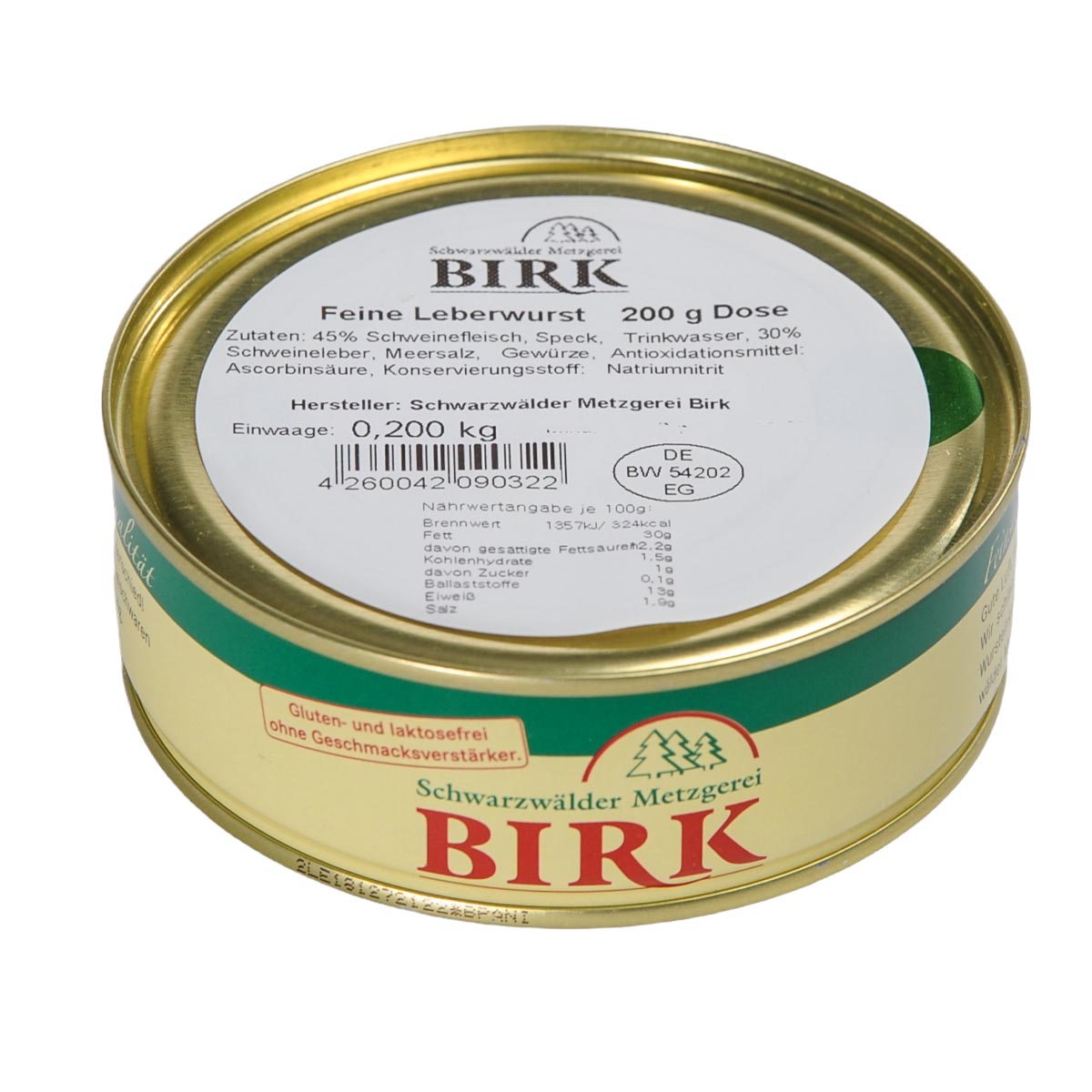 Schwarzwälder Metzgerei Birk Dosenwurst Feine Leberwurst aus eigener Herstellung