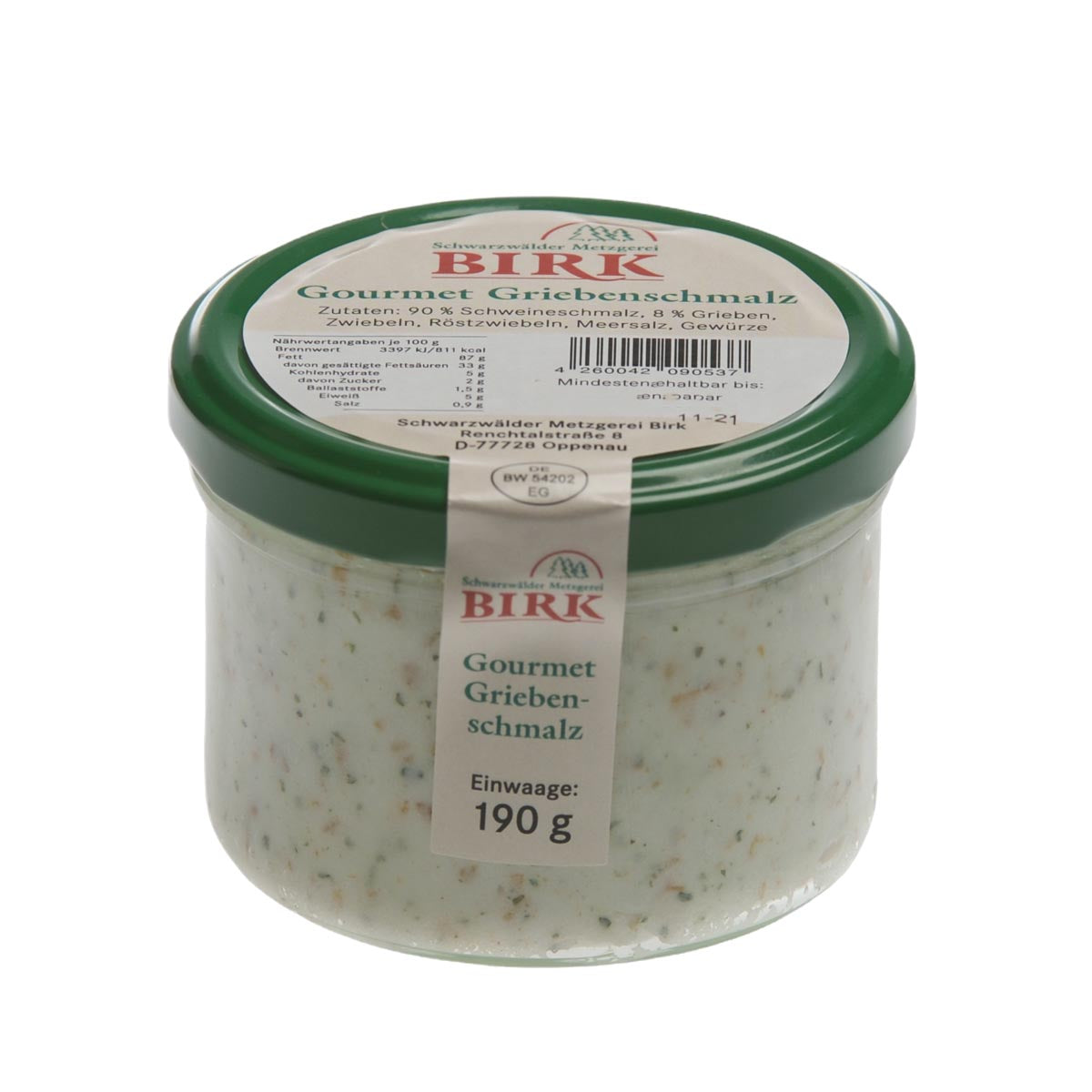 Schwarzwälder Metzgerei Birk Gourmet Griebenschmalz hausgemacht