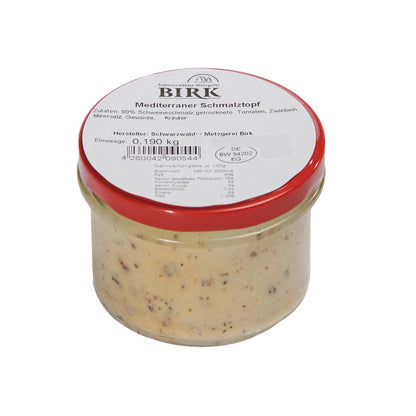 Schwarzwälder Metzgerei Birk Mediterraner Schmalztopf - Hausgemachte Köstlichkeit