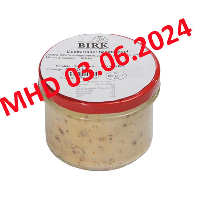 Schwarzwälder Metzgerei Birk Mediterraner Schmalztopf - Hausgemachte Köstlichkeit