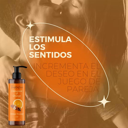 QKnatur Sinnliches Massageöl mit Orange-Zimt. Für alle Körpermassagen 200ml