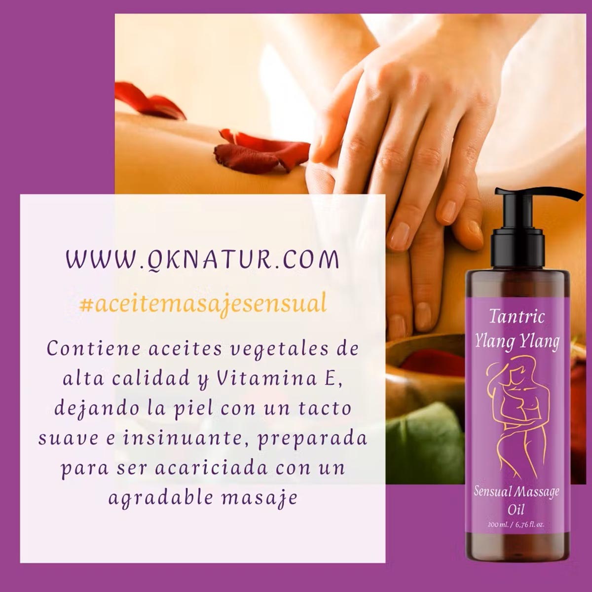 QKnatur YLANG-YLANG Sinnliches Massageöl. Für alle Körpermassagen 200ml