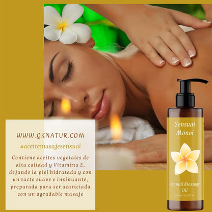 QKnatur MONOI Sinnliches Massageöl. Für alle Körpermassagen 200ml