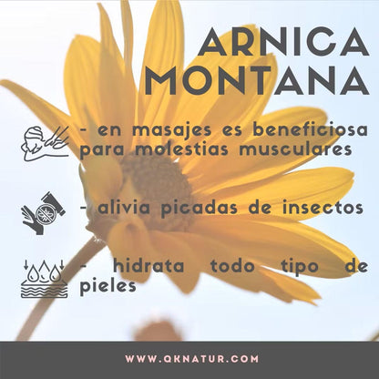 QKnatur ARNICA - Arnica Montana Mazeriertes Massage Öl 100% rein - BIO
