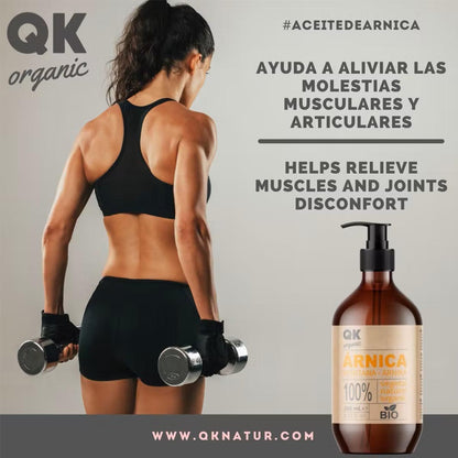 QKnatur ARNICA - Arnica Montana Mazeriertes Massage Öl 100% rein - BIO