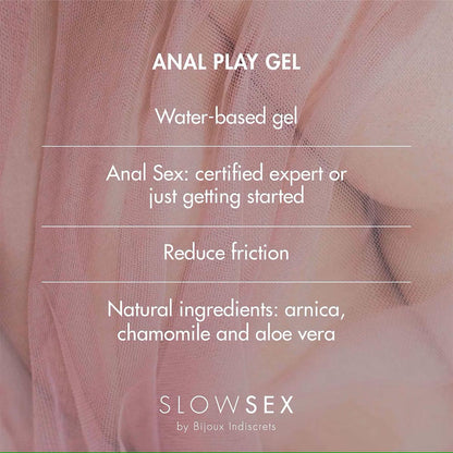 Bijoux Indiscrets SLOWSEX Anal play gel Gleitgel auf Wasserbasis 30 ml