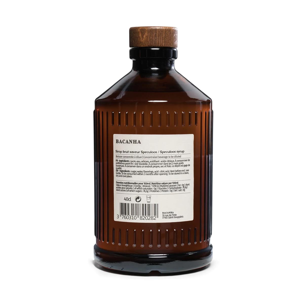 Bacanha Sirop Brut de Spéculoos 400 ml - Spekulatius Sirup aus Frankreich