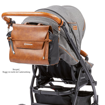 GESSLEIN Wickeltasche No. 4  Rucksack Tasche Beides in einem durchdachte Fächerabteilung