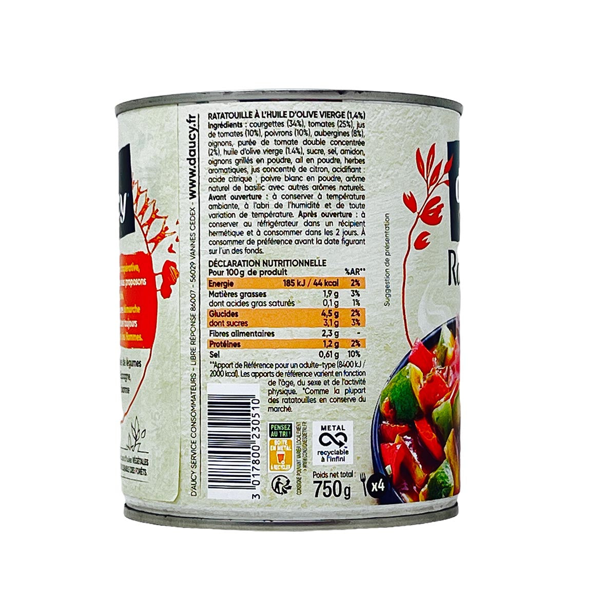 d'aucy Ratatouille Niçoise ohne Konservierungsstoffe 750 Gramm