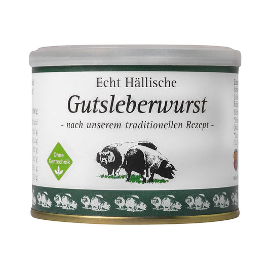 Bäuerliche Erzeugergemeinschaft  Echt Hällische Gutsleberwurst in der Dose 200 Gramm