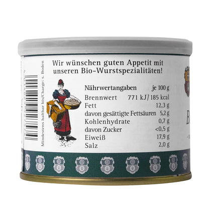 Bäuerliche Erzeugergemeinschaft - Echt Hällische BIO Schinkenwurst in der Dose 200Gr.