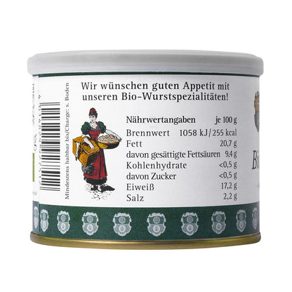 Bäuerliche Erzeugergemeinschaft - Echt Hällische BIO Bratwurst in der Dose 200 Gramm