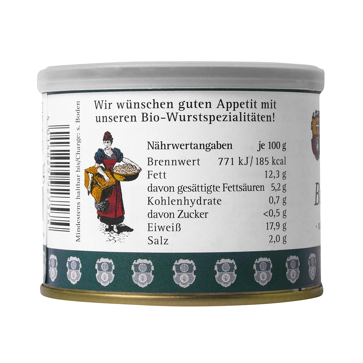 Bäuerliche Erzeugergemeinschaft Echt Hällischer BIO Bierschinken in der Dose 200 Gr.