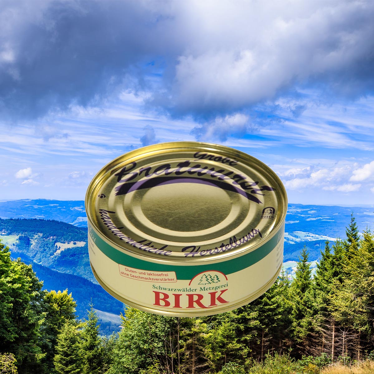 Schwarzwälder Metzgerei Birk Dosenwurst Grobe Bratwurst aus eigener Herstellung