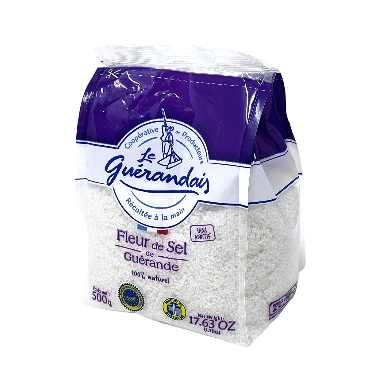 Guérande Fleur de Sel: Feinste Meersalzkristalle, 100% natürlich, 500g