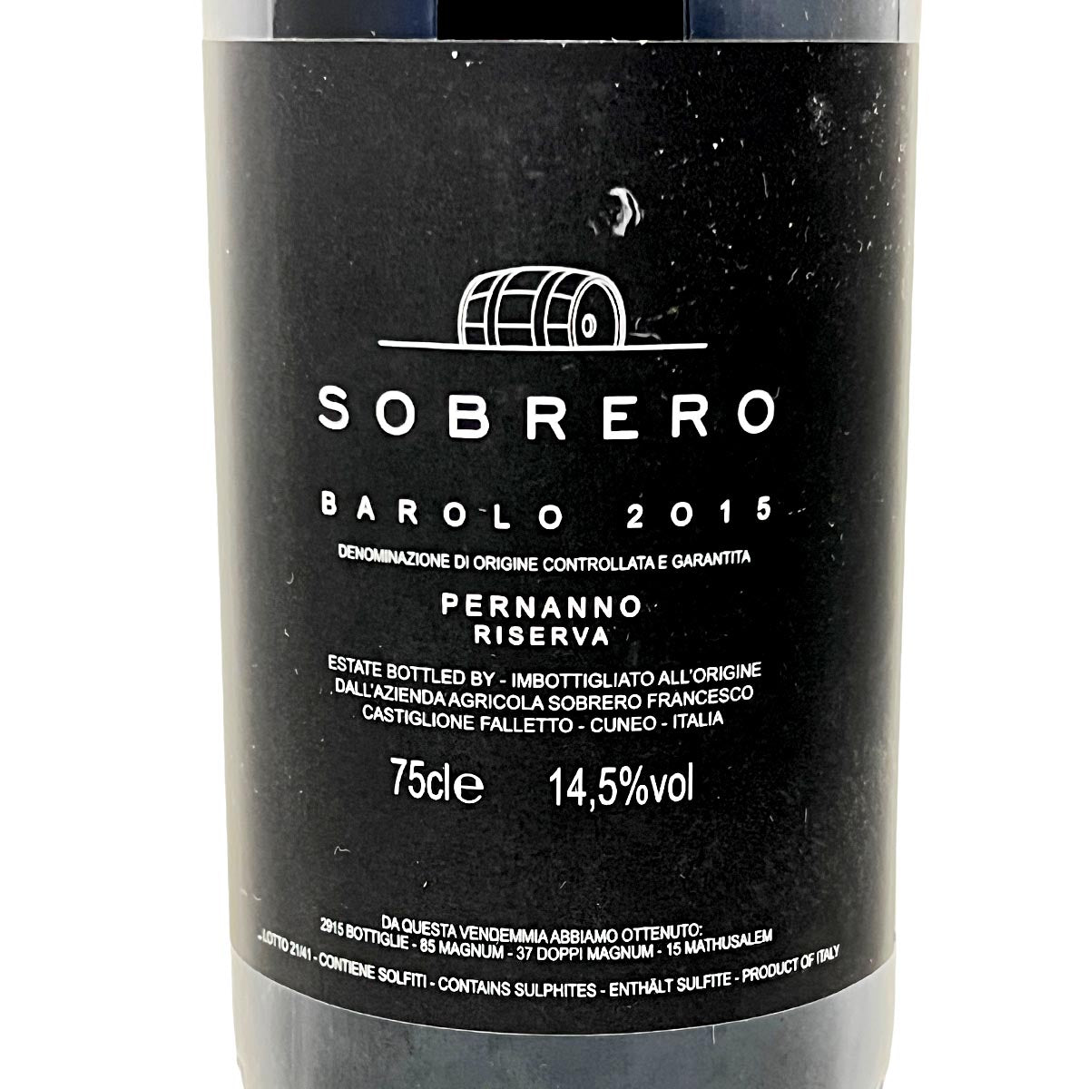 SOBRERO Barolo D.O.C.G. Riserva Pernanno 2015 aus der Gemeinde Castiglione Falletto