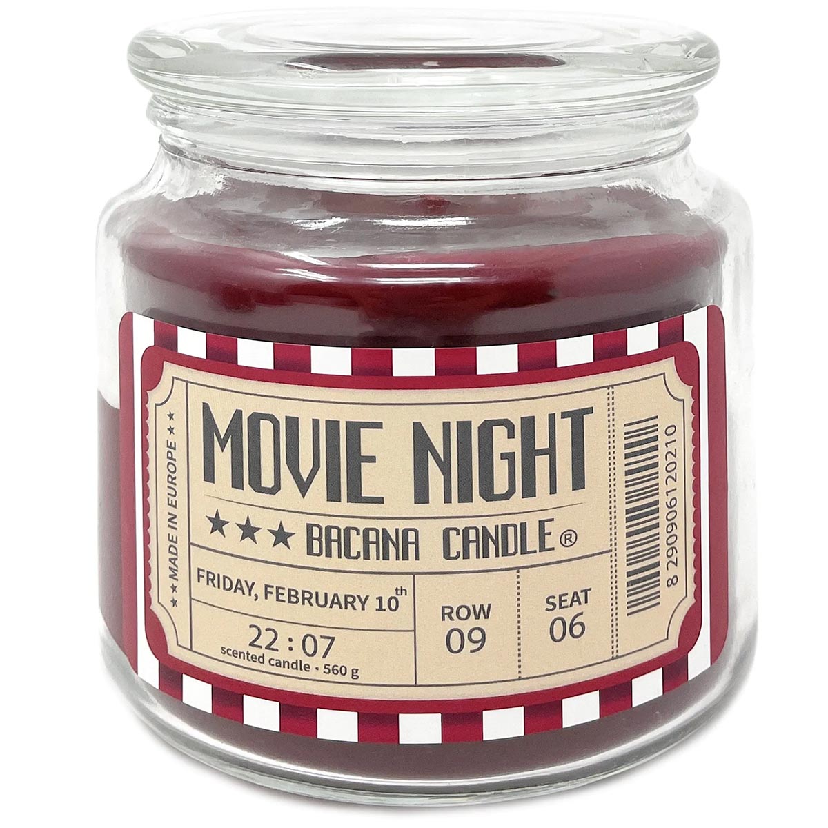 Bacana Candle handgefertigte Duftkerzen dekoratives Glas ca. 100 Stunden Brenndauer